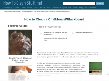 How to Clean a Chalkboard/Blackboard » How To Clean Stuff ...
