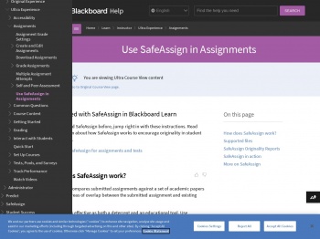 Use SafeAssign in Assignments | Blackboard Help