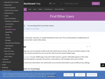 Find Other Users | Blackboard Help