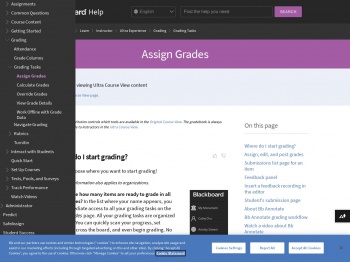 Assign Grades | Blackboard Help
