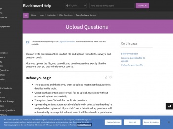 Upload Questions | Blackboard Help