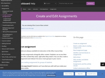 Create and Edit Assignments | Blackboard Help