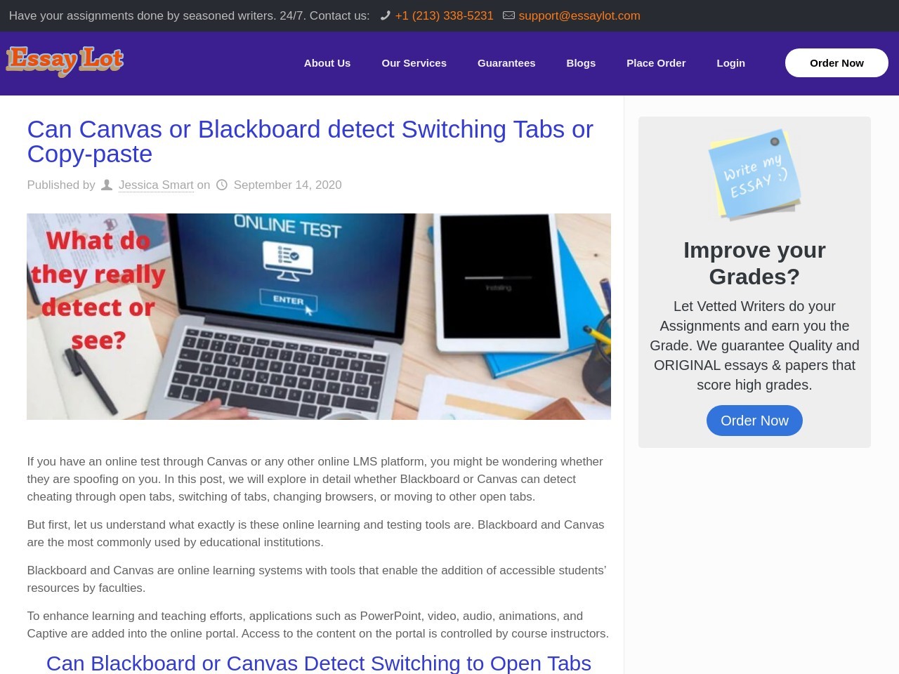 Can Canvas or Blackboard detect Switching Tabs or Copy-paste
