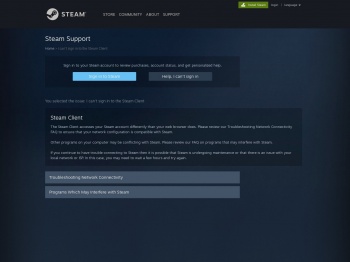 I can't sign in to the Steam Client - Steam Support