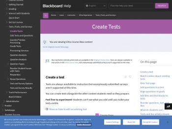 Create Tests and Surveys | Blackboard Help