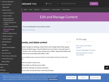 Edit and Manage Content | Blackboard Help
