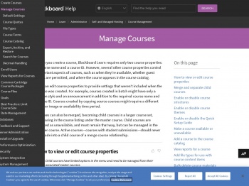 Manage Courses | Blackboard Help