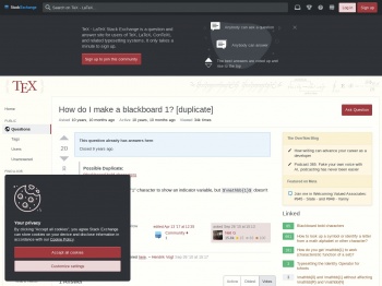 How do I make a blackboard 1? - TeX - LaTeX Stack Exchange