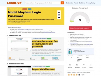 Model Mayhem Login Password