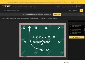 Football Play On A Chalkboard With Diagrams Of X's And O's ...