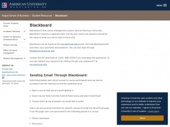 Blackboard Course Management System - American University