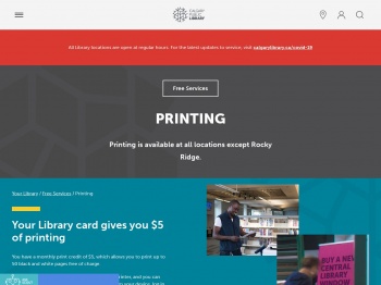 Printing | Calgary Public Library