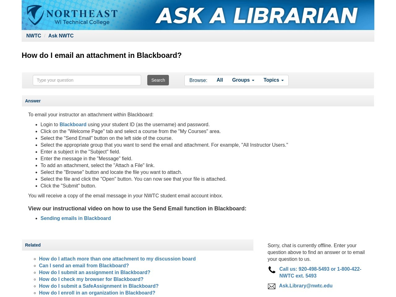 How do I email an attachment in Blackboard? - Ask a Librarian