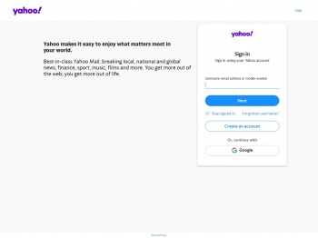 Yahoo makes it easy to enjoy what matters most ... - Yahoo! Mail