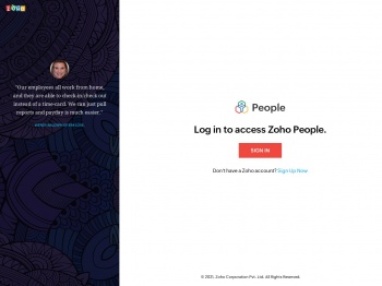 Sign in to your Zoho People account | Zoho People Login
