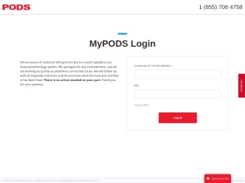 your account - Pods