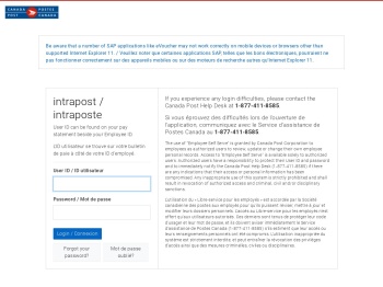 SAP NetWeaver Portal - Canada Post