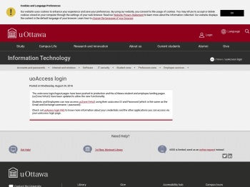 uoAccess login | Information Technology | University of Ottawa